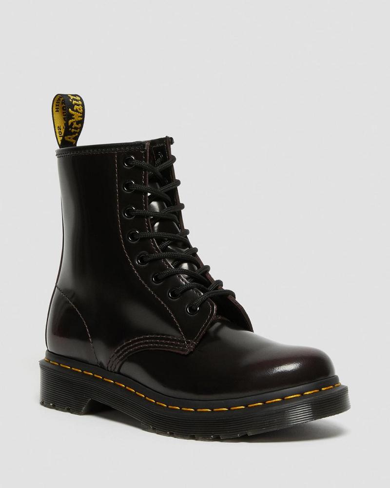 Dr Martens 1460 Arcadia Leren Veterlaarzen Dames Roze Rood | NL 624DFM